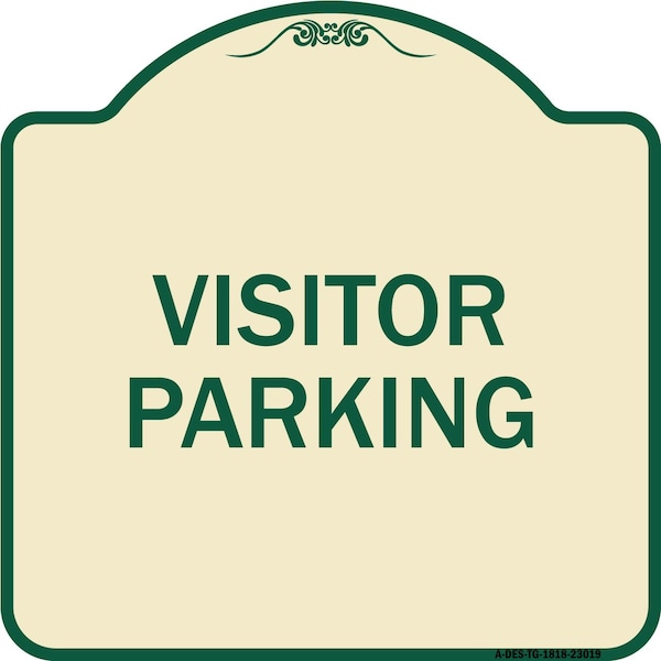 Signmission Reserved Parking Visitor Parking Heavy-Gauge Aluminum Architectural Sign, 18" x 18", TG-1818-23019 A-DES-TG-1818-23019 - main